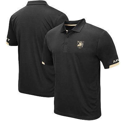 Men's Colosseum Black Army Black Knights Santry Lightweight Polo