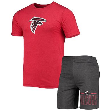 Men's Concepts Sport Charcoal/Red Atlanta Falcons Meter T-Shirt & Shorts Sleep Set