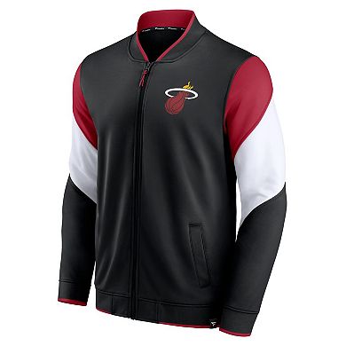 Men's Fanatics Branded Black Miami Heat League Best Performance Full-Zip Jacket