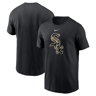 Men's Nike Black Chicago White Sox Team Camo Logo T-Shirt