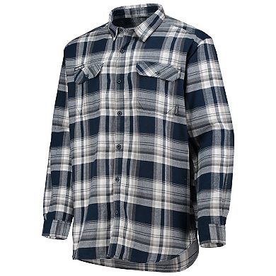 Men's Columbia Navy/White Dallas Cowboys Flare Gun Omni-Wick Button-Up Long Sleeve Shirt