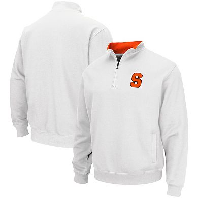 Men's Colosseum White Syracuse Orange Tortugas Team Logo Quarter-Zip Jacket