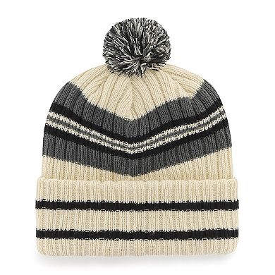Men's '47 Natural Vegas Golden Knights Hone Cuffed Knit Hat with Pom