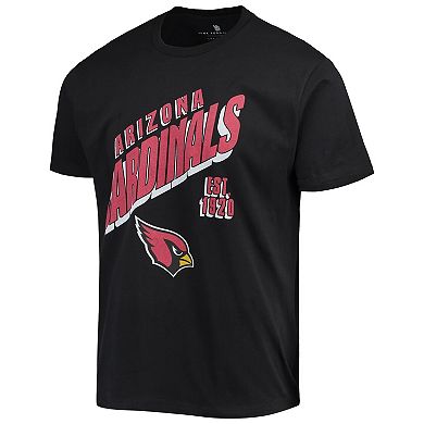 Men's Junk Food Black Arizona Cardinals Slant T-Shirt
