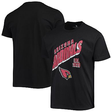Men's Junk Food Black Arizona Cardinals Slant T-Shirt