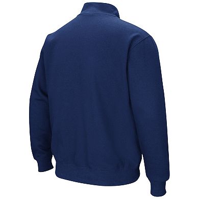 Men's Colosseum Navy Navy Midshipmen Tortugas Team Logo Quarter-Zip Jacket