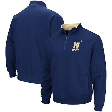 Men's Colosseum Navy Navy Midshipmen Tortugas Team Logo Quarter-Zip Jacket