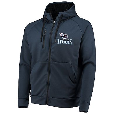 Men's Dunbrooke Navy Tennessee Titans Shag Tri-Blend Full-Zip Raglan Hoodie