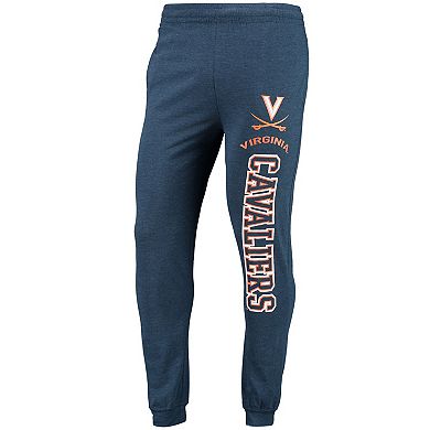 Men's Concepts Sport Heathered Navy/Heathered Charcoal Virginia Cavaliers Meter Long Sleeve Hoodie T-Shirt & Jogger Pants Set