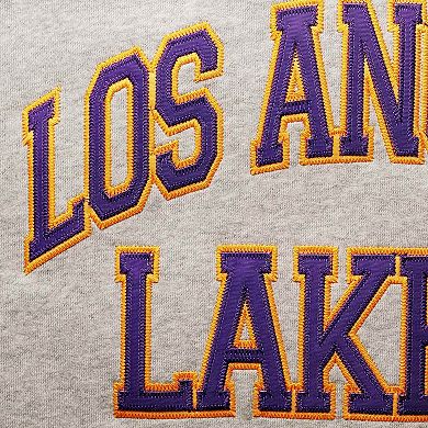 Men's Mitchell & Ness Magic Johnson Heathered Gray Los Angeles Lakers Big & Tall Name & Number Pullover Hoodie