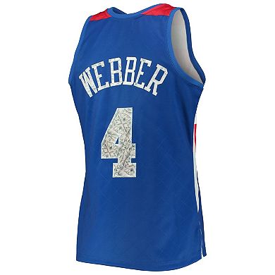 Men's Mitchell & Ness Chris Webber Blue Washington Bullets 1996-97 Hardwood Classics NBA 75th Anniversary Diamond Swingman Jersey