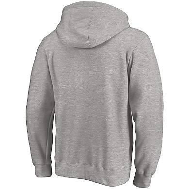 Men's Fanatics Branded Heather Gray Houston Texans Fade Out Fitted Pullover Hoodie