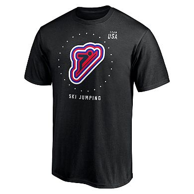 Men's Fanatics Branded Black Team USA Ski Jumping T-Shirt