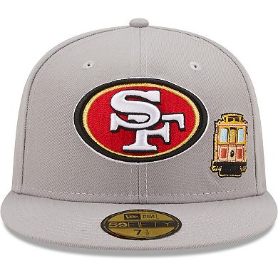 Men's New Era Gray San Francisco 49ers City Describe 59FIFTY Fitted Hat