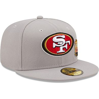 Men's New Era Gray San Francisco 49ers City Describe 59FIFTY Fitted Hat