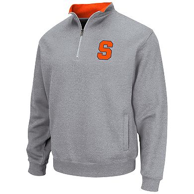 Men's Colosseum Heathered Gray Syracuse Orange Tortugas Team Logo Quarter-Zip Jacket