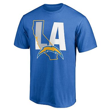 Men's Fanatics Branded Powder Blue Los Angeles Chargers Hometown Collection 1st Down T-Shirt