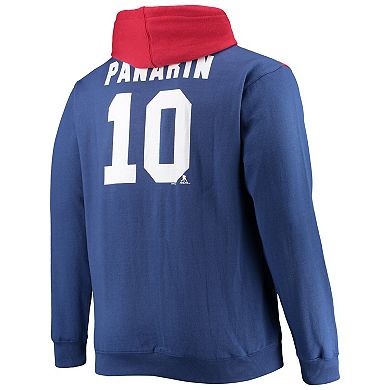 Men's Profile Artemi Panarin Blue New York Rangers Big & Tall Colorblock Full-Zip Hoodie