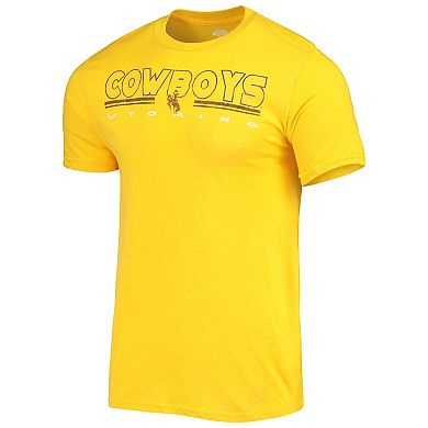Men's Concepts Sport Heathered Charcoal/Gold Wyoming Cowboys Meter T-Shirt & Pants Sleep Set