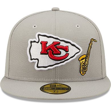 Men's New Era Gray Kansas City Chiefs City Describe 59FIFTY Fitted Hat