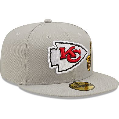 Men's New Era Gray Kansas City Chiefs City Describe 59FIFTY Fitted Hat