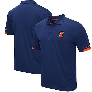 Men's Colosseum Navy Illinois Fighting Illini Santry Lightweight Polo