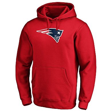 Men's Fanatics Branded Red New England Patriots Team Logo Pullover Hoodie