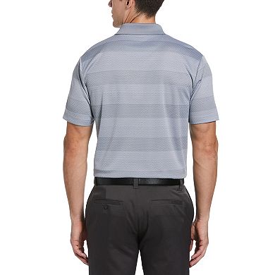 Men's Grand Slam Striped Jacquard Golf Polo