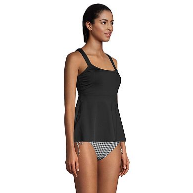 Women's Lands' End Masectomy Empire Waistband Comfort Strap Tankini Top