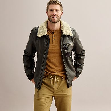 Apt 9 mens hot sale leather jacket