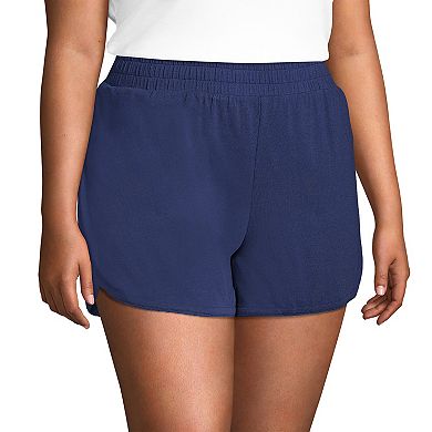Plus Size Lands' End Women's Comfort Knit Pajama Shorts with Built-In Brief Panty