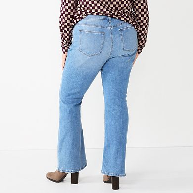 Plus Size Sonoma Goods For Life® Premium High-Waisted Flare Jeans
