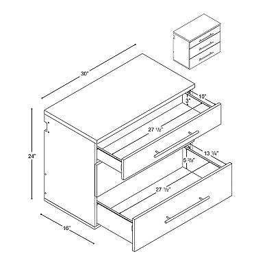 Prepac HangUps 3-Drawer Base Storage Cabinet