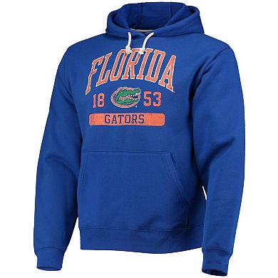 Men's League Collegiate Wear Royal Florida Gators Volume Up Essential Fleece Pullover Hoodie