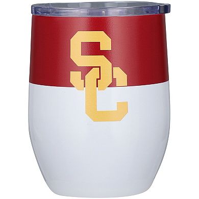 USC Trojans 16oz. Colorblock Stainless Steel Curved Tumbler