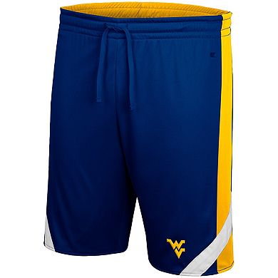 Men's Colosseum Navy/Gold West Virginia Mountaineers Am I Wrong Reversible Shorts