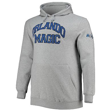 Men's Mitchell & Ness Penny Hardaway Heathered Gray Orlando Magic Big & Tall Name & Number Pullover Hoodie