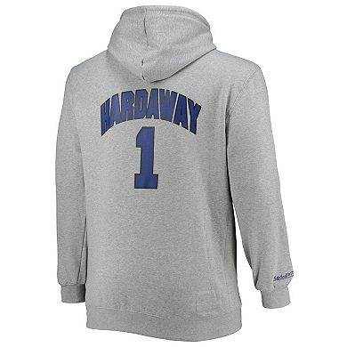 Men's Mitchell & Ness Penny Hardaway Heathered Gray Orlando Magic Big & Tall Name & Number Pullover Hoodie