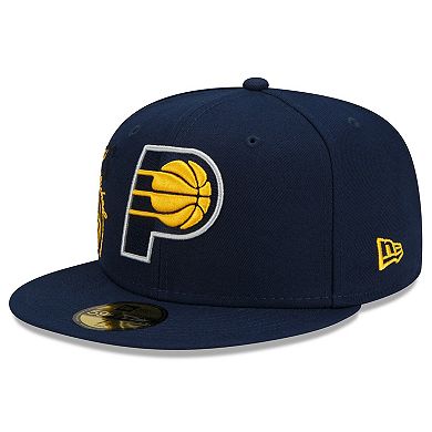 Men's New Era Navy Indiana Pacers Back Half 59FIFTY Fitted Hat