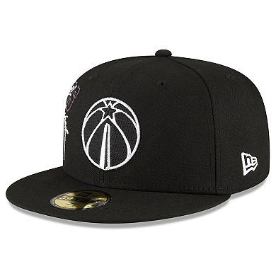 Men's New Era Black Washington Wizards Back Half 59FIFTY Fitted Hat