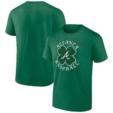 Men's Fanatics Branded Kelly Green Atlanta Braves Celtic Clover T-Shirt