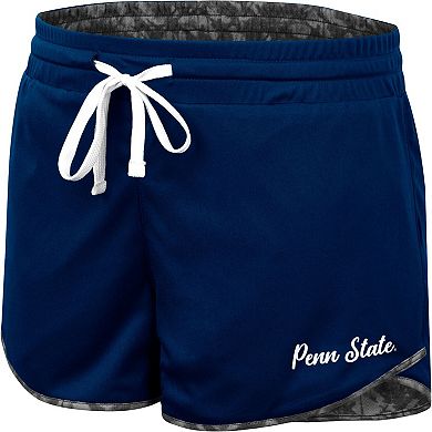 Women's Colosseum Navy/Charcoal Penn State Nittany Lions Fun Stuff Reversible Shorts