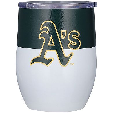 Oakland Athletics 16oz. Colorblock Stainless Steel Curved Tumbler