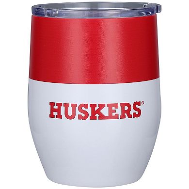 Nebraska Huskers 16oz. Colorblock Stainless Steel Curved Tumbler