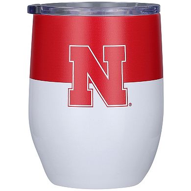 Nebraska Huskers 16oz. Colorblock Stainless Steel Curved Tumbler