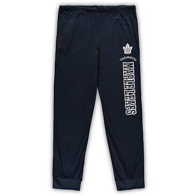 Men's Concepts Sport Navy Toronto Maple Leafs Big & Tall Pullover Hoodie & Joggers Sleep Set