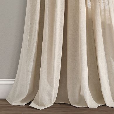 Lush Decor Linen Button New Window Curtain Panel