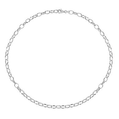 Stella Grace Sterling Silver 8 mm Rolo Chain Necklace