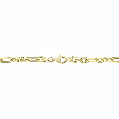 Stella Grace 18k Gold Over Silver 6 mm Figaro Chain Anklet