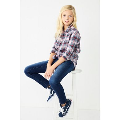 Girls 6-20 SO® Must-Have Flannel Boyfriend Shirt in Regular & Plus Size